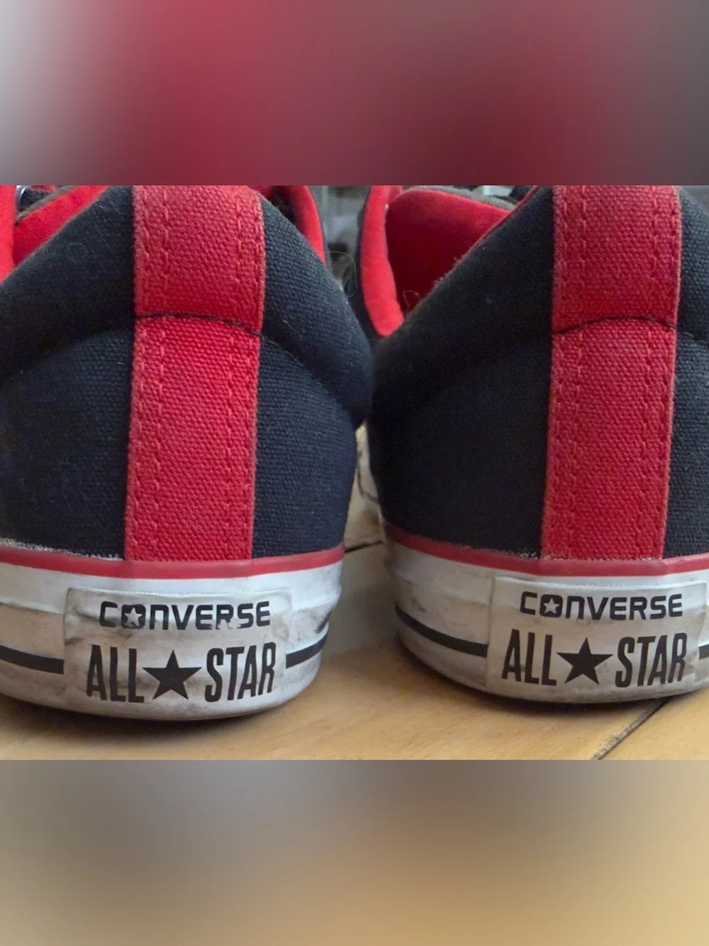 Converse Men’s All Star Black Canvas Sneakers with Red Lining